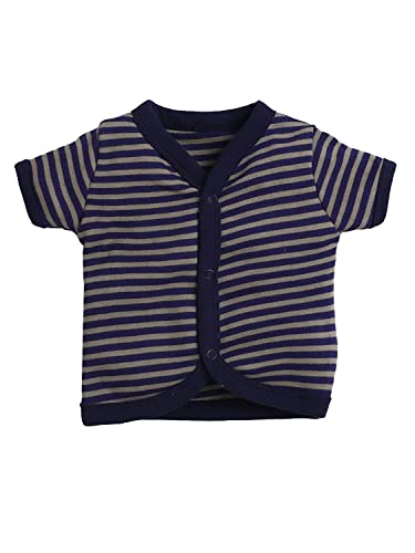 Image of Pooja Baby Baby Boys' & Baby Girls' T-Shirt Hosiery Cotton Clothing Jhabla /Vest Front Open T- Shirt with Snap Buttons Pack Of 4