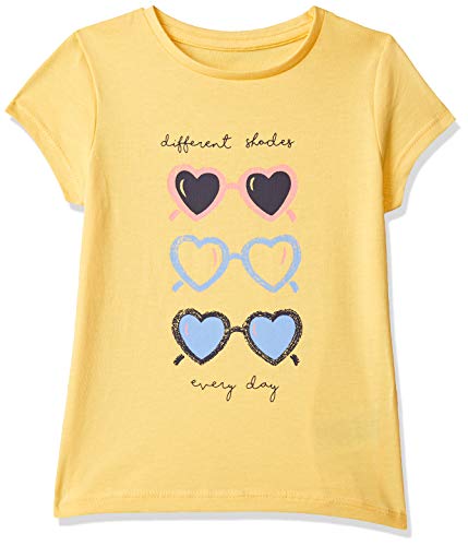 Image of Mothercare baby-girls Round neck Tshirts (Pack of 1), Yellow, 6 Months-9 Months