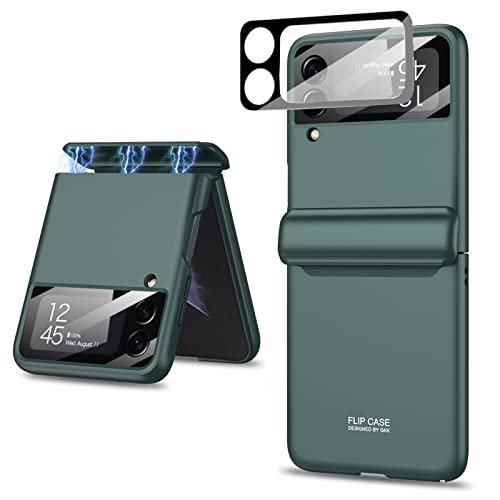Coque Samsung Galaxy Z Flip 4 vert foncé idéale au quotidien avec sa charnière renforcée en PC