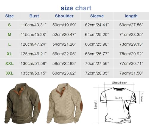 Long Sleeve Shrits for Men Stand Collar Corduroy Sweatshirt Casual Button Pullover Fashion Print Sweatshirts2