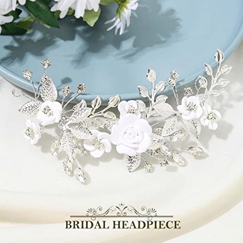 Vakkery - Cerchietto per capelli da sposa con