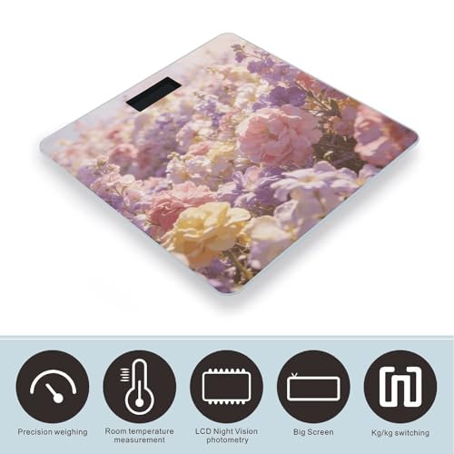 Báscula digital de baño con pantalla LED clara miniatura 3