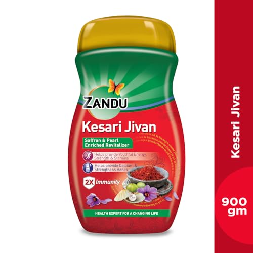 Zandu Kesari Jivan – Ayurvedic Immunity Booster for Adults and Elders, Builds Energy, Strength & Stamina, Strengthens Bones, Enriched Revitalizer, 900g