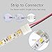 PNGKNYOCN 8mm USB LED Light Strip Connector USB to 2-Pin 8mm Wide solderless Light Strip Clip for 3528 5050 LED Light Strips(6-Pack)