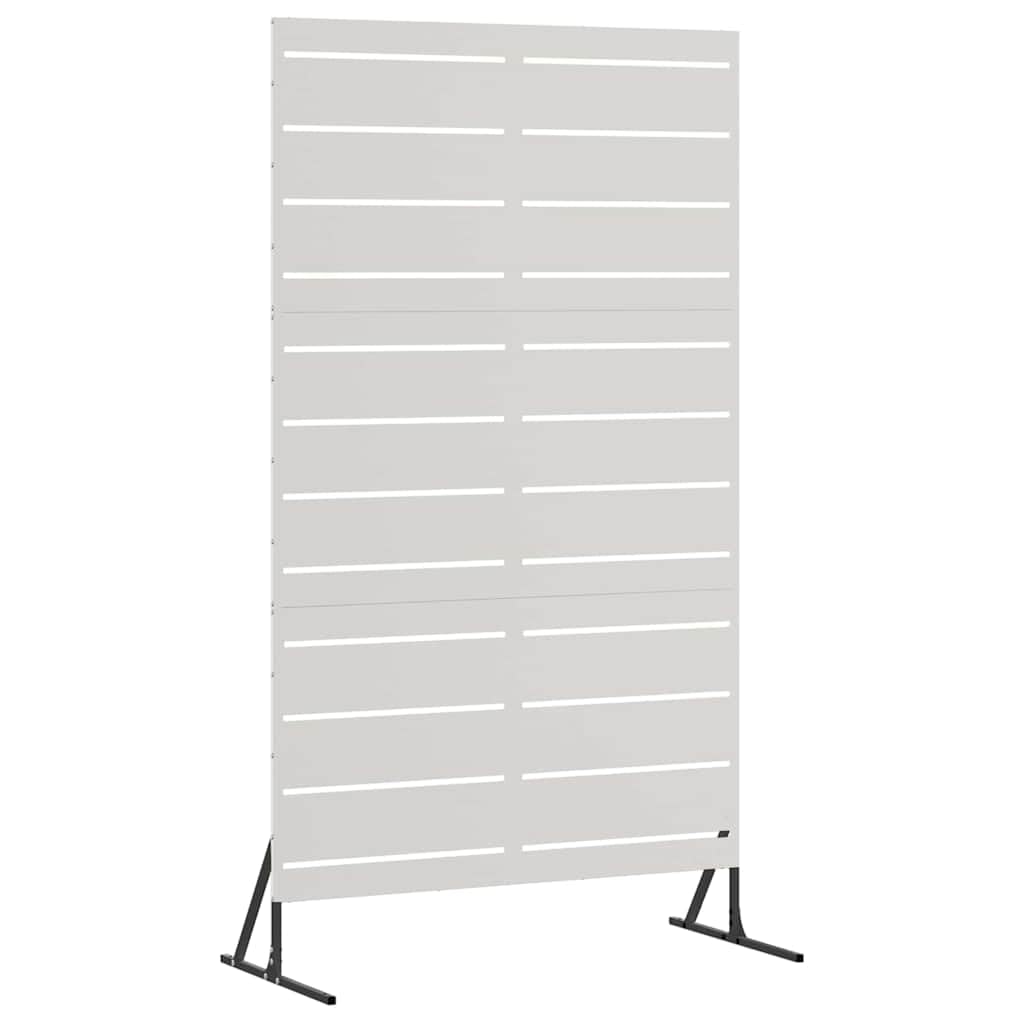 Steel Privacy Screen Grey 100 x 50 x 180 cm Outdoor Garden Fence Panel for Windbreak Balcony Terrace Modern Decorative Barrier with Easy Assembly