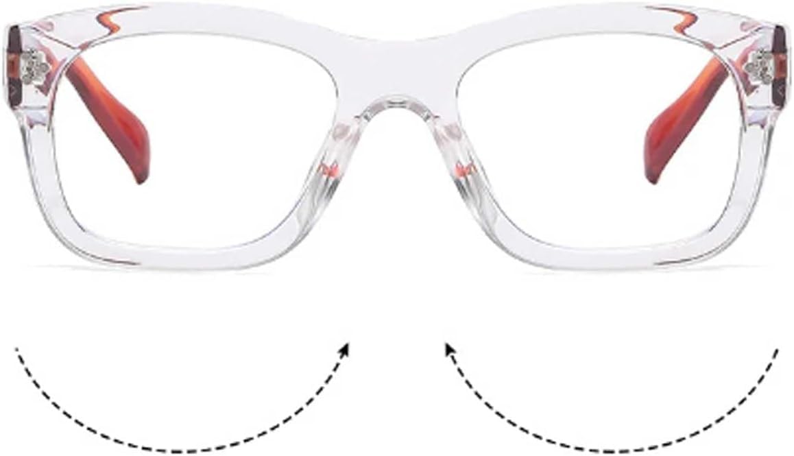 Gafas de lectura Gafas de montura grande, monturas de gafas transparentes para hombre, monturas de gafas antiluz azul, monturas de gafas elegantes para mujer, monturas de gafas cómodas Elegante