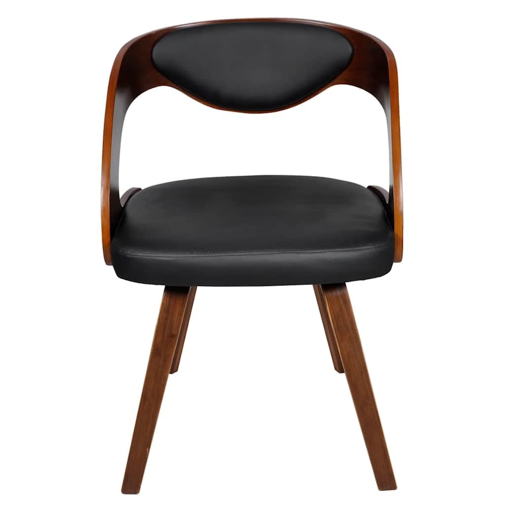 Chaises de salle à manger 2 unités cuir synthétique marron