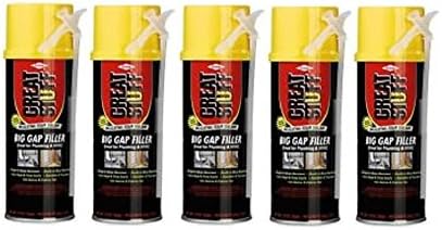 Great Stuff Big Gap Filler Expanding Straw Foam 12-Ounce- 157906 -Pack of 5 Cans