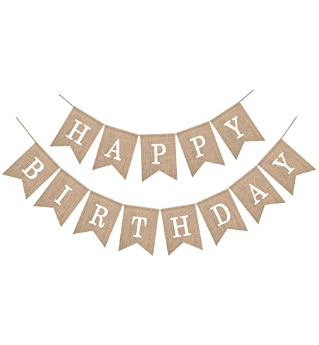 PAPERKIDDO Happy Birthday Banner Joyeux Anniversaire Party Decoration Bannière Drapeau, Fête d'anniversaire pour Garçons, Filles, Adultes Cover