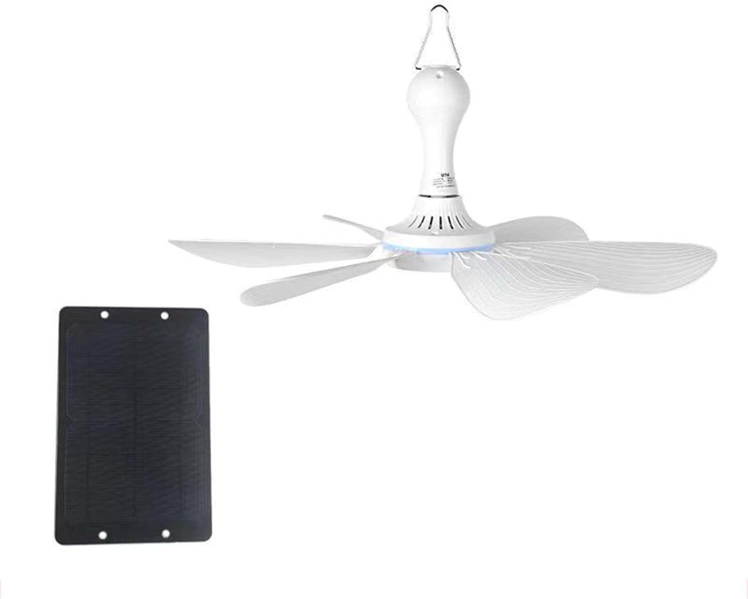 XKUSFVB Outdoor Solar Ceiling Fan Camping Fan USB Speed Control Small Ceiling Fan