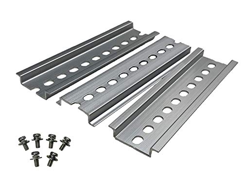 DINレールスロットアルミRoHS レール3本（長さ200㎜×幅35㎜×高さ7.3㎜） ネジ6個（M4-10）