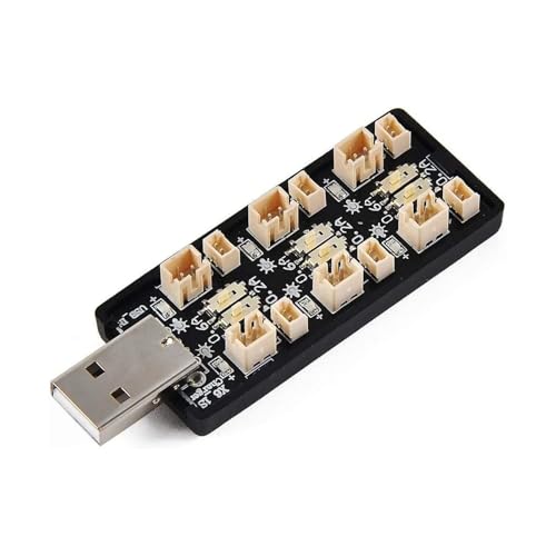 1S LiPo Batterie USB Ladegerät 3.8/4.35V,6 Kanal 1S LiHV Ladegerät für FPV Plus Batterie Micro JST 1.25 JST-PH 2.0 mCX mCPX Steckverbinder (3.8/4.35V)