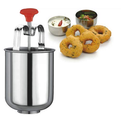 Stainless Steel Vada Maker Machine with Stand - Easy Medu Wada Maker for Authentic Indian Snacks
