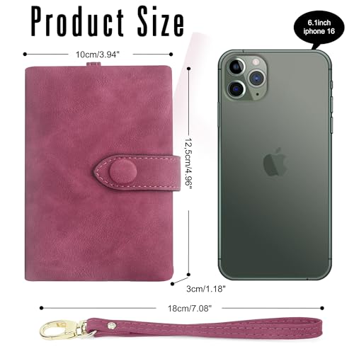Image of CONISY Small Wristlet Wallets for Women, Leather Bifold RFID Wallet with ID Window Zipper Coin Purse | Small