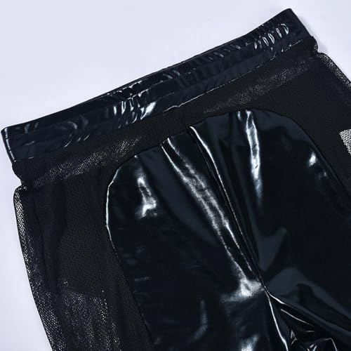 Image of Women's Sexy See Through Sheer Mesh Pants Leggings High Waist Casual Sweatpants Tights