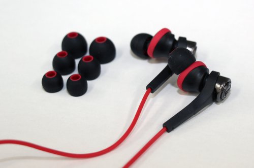 Audio Technica ATH-CKS55X Solid Bass in Ear Headphones - Black Red