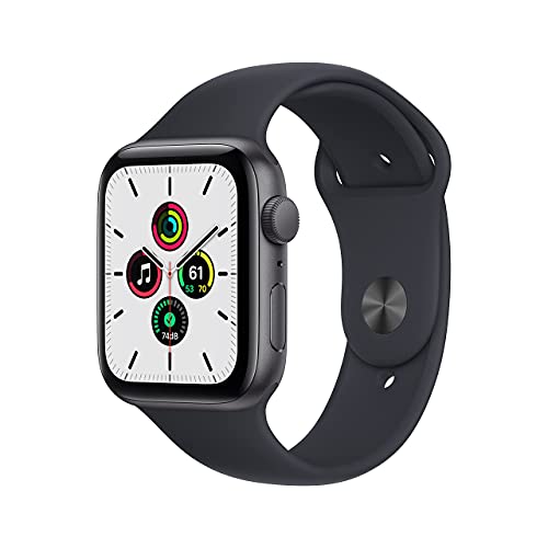 Apple Watch SE (GPS, 44mm) - Space Grey Aluminium Case with Midnight Sport Band - Regular with AppleCare+