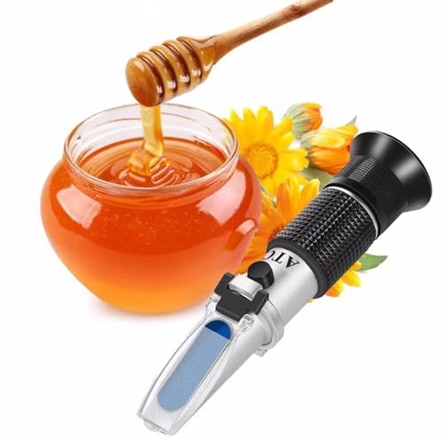 Home Use Newest Handheld Refractometer Refraction Tools 58~92% 38~43 Be Baume Honey Water Contents (12-27%) Refractometer