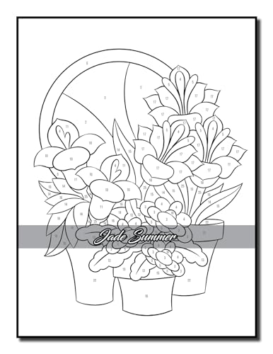 Color by Number Flowers: An Adult Coloring Book with Fun, Easy, and Relaxing Coloring Pages (Color by Number Coloring Books) - Image 40