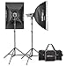 Produktbild Walimex Pro VE Excellence 2.2 Studioset (inkl. 2x Blitz 200Ws, Stative, 2x Softbox 60x90cm und Auslöser)