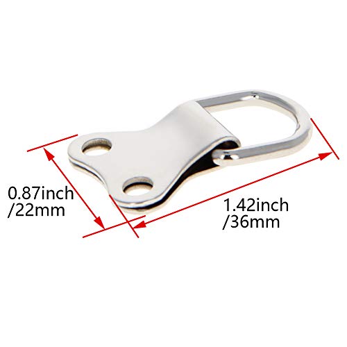 Image of Aicosineg D Ring Picture Hangers 36mm x 22mm Hardware Assortment Kit for Hanging Clock Paintings Home Decoration Picture Frame Artwork Creative Photo Hanging Solutions Silver Tone 50pcs