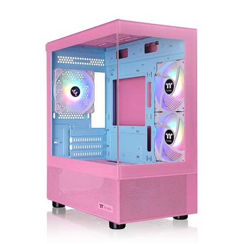 Image of Thermaltake View 170 TG ARGB m-ATX Chassis; 3x120mm ARGB Lite Fans Included; 280mm Radiator Support; 340mm GPU Clearance; 160mm Air Cooler Max Height; Bubble Pink; CA-1Z4-00MAWN-01