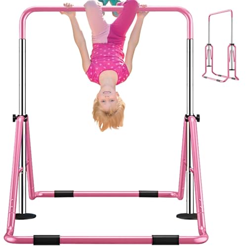 ABORON Expandable Gymnastics Bars, Adjustable Height Horizontal Bar for Kids, Foldable Training Bar for Home Training, Ideal for Kids, Juniors, Boys & Girls…