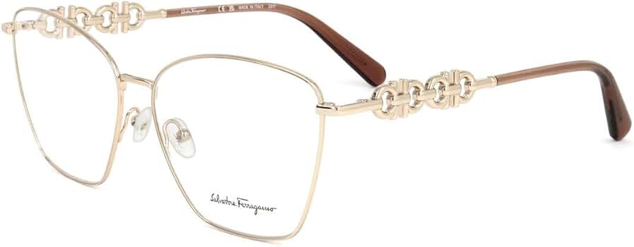 Amazon.com: FERRAGAMO Eyeglasses SF 2217 688 Rose Gold