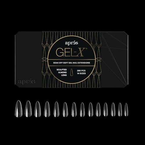 Apres Gel-X® Almond Box of Nail Tips | 280 Gel-X Tips, Soft Tips,...