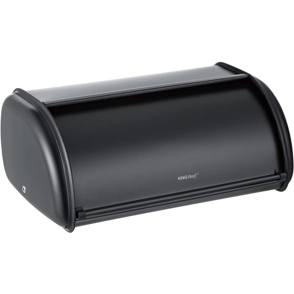 KING HOFF Brotkasten Brotbox Brotbehälter Brotdose (Schwarz, Kleine 36cm x 24cm x 15cm.)