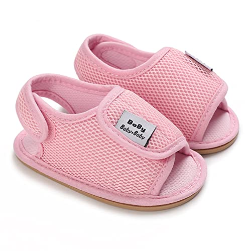 Baby Girls Boys Sandals Infant Toddler Shoes First Walkers Prewalkers Mesh Soft Sole Sneakers Casual (Pink, 6 Toddler)2