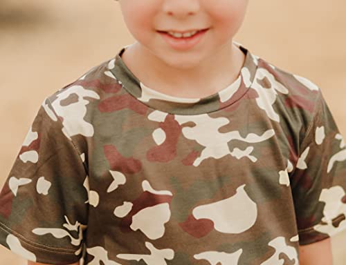 Image of GERU Boy Shorts Sets Hawaiian Outfit Kid Leaves Floral Short Sleeve Shirt Top+shorts Suits