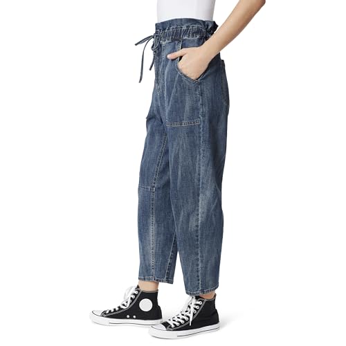 Women's Barrel Drawstring Paper Baggy Utility Crop Standard2