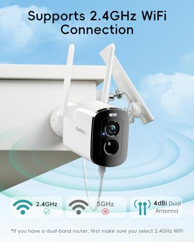 Image of ZUMIMALL 2K Solar Security Cameras Wireless Outdoor - 4 Packs