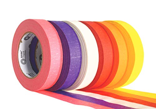Cinta adhesiva coloreada de BAM! Tape | Cinta de Papel para Manualidades para Niños | Material Escolar STEM | 6 Colores Brillantes 2.5 cm x 324 m Total | Artículos de Arte, Kit Manualidades