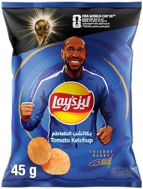 Lay’s Ketchup Potato Chips Sweet & Tangy Tomato Flavor Mini Pack, 45 grams