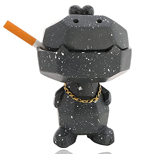 Cute Cool Ashtrays for Cigarettes Ash tray with Lid FriyGardcn Resin ashtray Decorative Ashtray for Weed outside Outdoor Ashtray Windproof Ashtray for Home,Patio,Office,Indoor,Parties