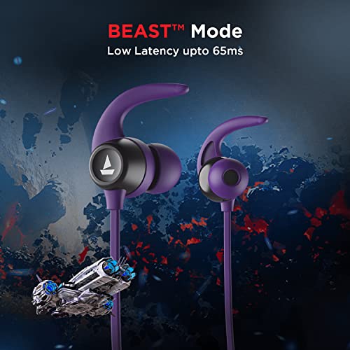 Image of Boat Rockerz 255 Neo in-Ear Bluetooth Neckband with Mic with ENx Tech, Smart Magnetic Buds, ASAP Charge, Upto 25 Hours Playback, 12MM Drivers, Beast Mode, Dual Pairing (Purple Haze)