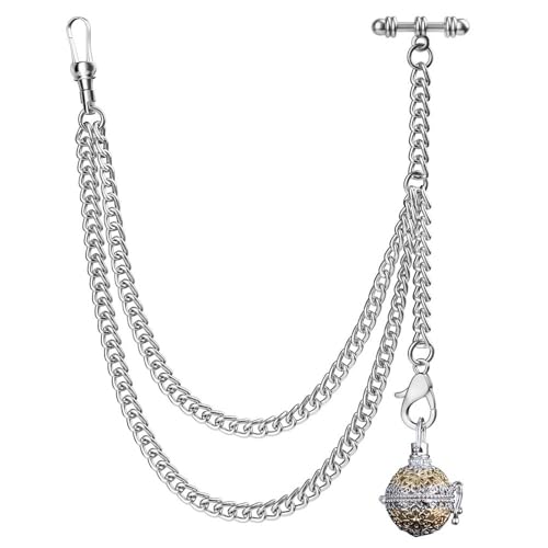 Chaîne de montre de poche Albert avec pendentif diffuseur, cadeau homme - 2