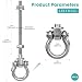 LELYMALL Heavy Duty Swing Hangers with Quiet Bearings, 3000 LB AntiRust Capacity Hammock Hanger, 2 Pack Stainless Steel Porch Swing Hardware Accessories for Porch Playground Yoga Heavy Bag, Image 3 LELYMALL Heavy Duty Swing Hangers with Quiet Bearings, 3000 LB AntiRust Capacity Hammock Hanger, 2 Pack Stainless Steel Porch Swing Hardware Accessories for Porch Playground Yoga Heavy Bag, Image 3