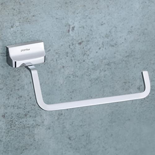 Image of Plantex Solid Brass & Stainless Steel Napkin Hanger for Bathroom /Towel Holder for Wash Basin /Napkin Holder for Kitchen /Bathroom Accessories (Chrome)