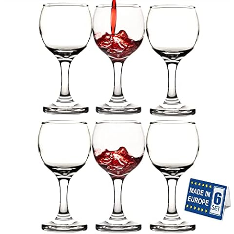 The Buybox Small Wine Glasses Set Of 6, Port Cordial Glasses, Stemmed Apertif Glassware.(7.6oz / 225ml) Cover