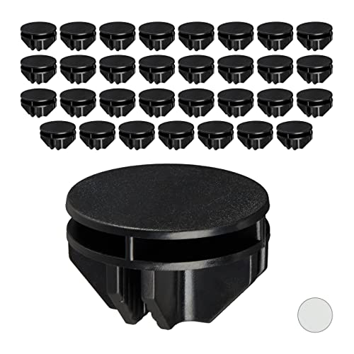 Relaxdays Verbindungsstücke für Steckregalsystem, 40er Pack, Verbinder Steckregal, Ersatz, stabil, Kunststoff, schwarz
