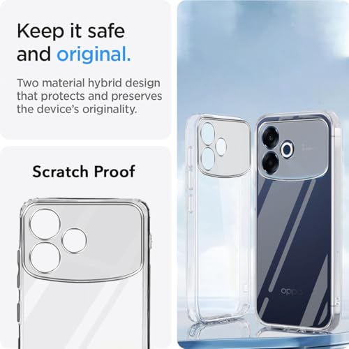 Image of Jkobi Silicone Back Cover Case for Oppo F33 Pro 5G (Clear Shockproof Case with Camera Protection | Soft and Flexible | Transparent)