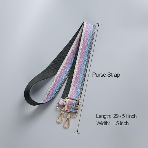Image of chushui Woven Stripe Purse Straps,Replacement Crossbody Wide Shoulder Adjustable Strap for Bag Handbags
