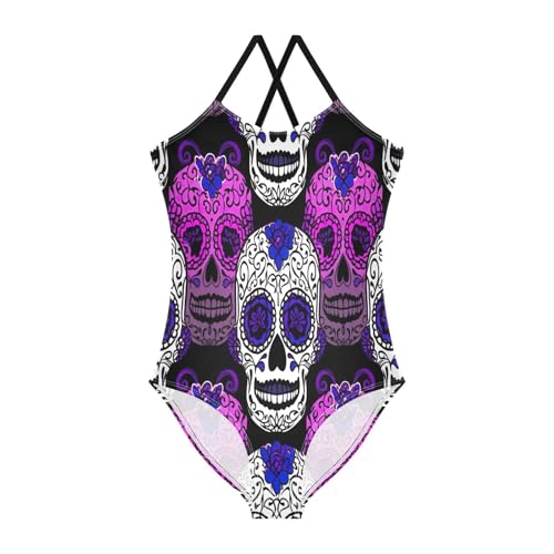Girl Bathing Suits 3-10 Y Beach Apparel, Sugar Skulls