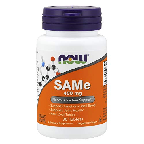 NOW Supplements, SAMe (S-Adenosyl-L-Methionine) 400 mg, Nervous System Support*, 30 Tablets
