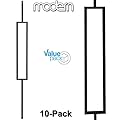 Contemporary Rectangle Stair Wrought Iron Balusters (10-Pack) Modern Hollow Metal Railing Spindles (Satin Black)