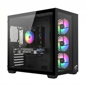 STGsivir Gaming PC, GeForce RTX 2060 Super 8GB GDDR6,Ryzen 5 3400G bis zu 4.2 Ghz,16G DDR4,1TB SSD, WLAN 6,BT5.0,RGB Lüfter x3,Windows11 Pro,Gamer PC Computer Desktop