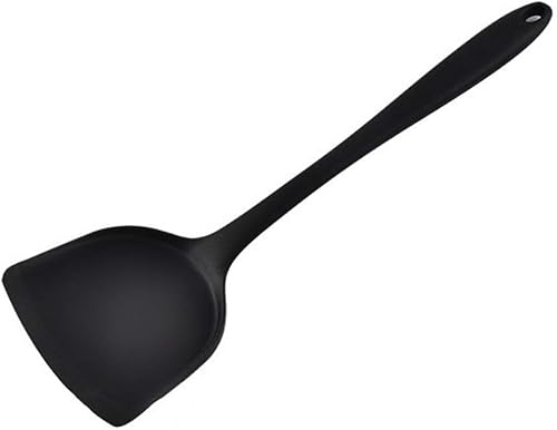 LETOOR Pala de ilicono resistente al calor, espátulas de cocina antiadherentes, utensilios de cocina, 13 pulgadas, color negro